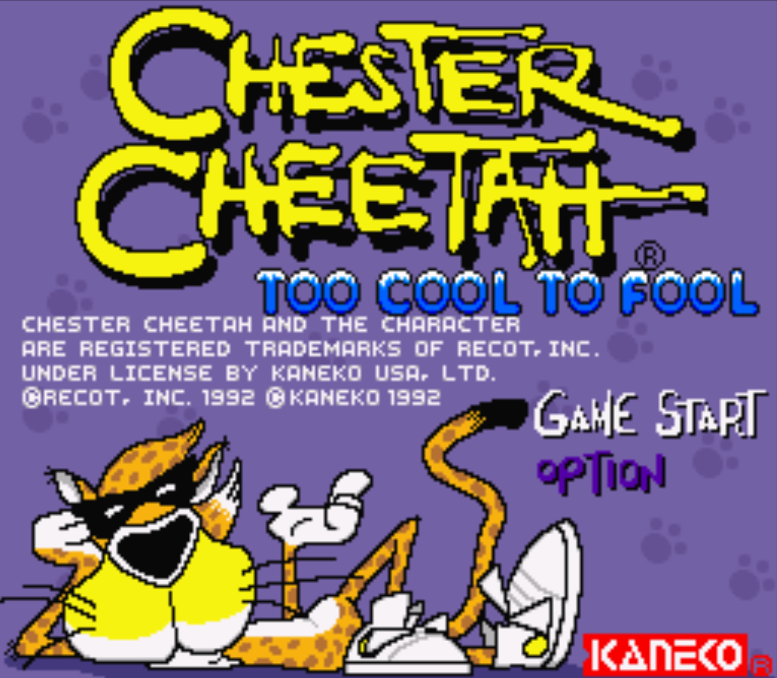 Chester Cheetah Too Cool to Fool Title Screen